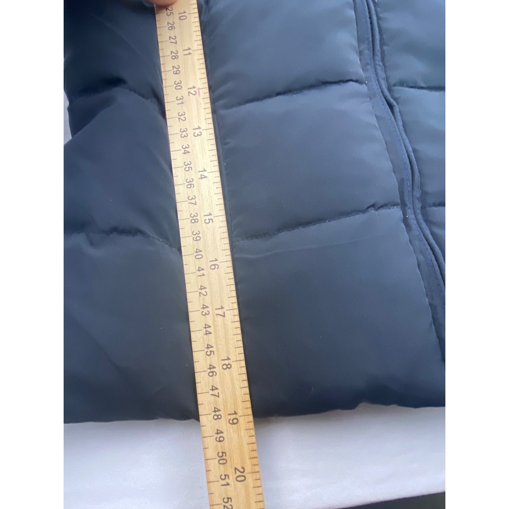 Hollister navy Sherpa Lined Puffer Vest Hooded Zip Up Size XS - Picture 8 of 9